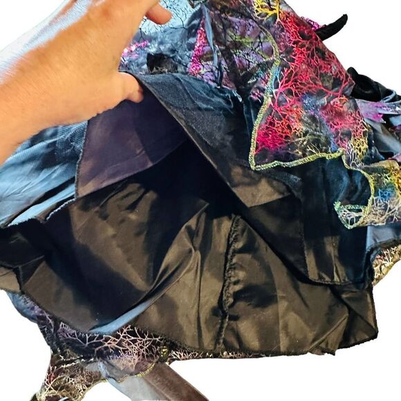 Kids Glitter Hallows Eve Witch Costume Various Sizes - Picture 5 of 14